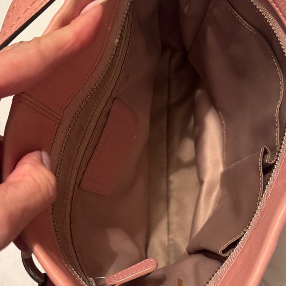 Coach Y2K Pink Leather Carly Shoulder Bag with Metal Accents - Picture 8 of 12